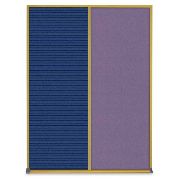 United Visual Products Single Door Radius Corkboard, 24"X36", B UV8001-BRONZE-MEDGRY - main